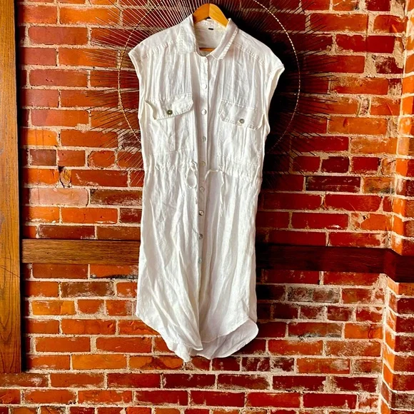 Free People | Dresses | Free People White Linen Dress | Poshmark